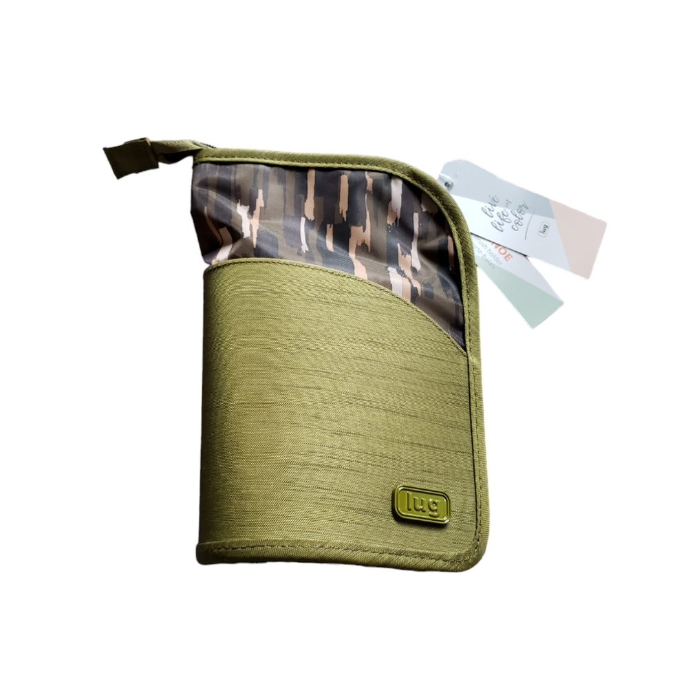 Lug Riverwalk Olive Canoe New With Tag Travel  Make-up Brush Holder Case